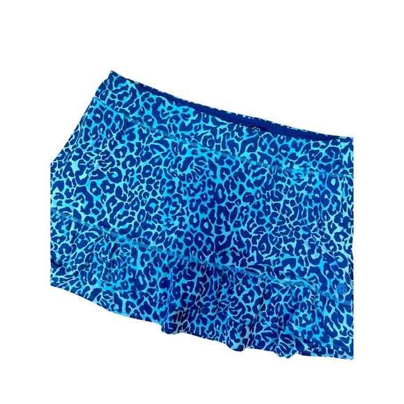 Lilly Pulitzer Blue Leopard Print Skort - Picture 3 of 5